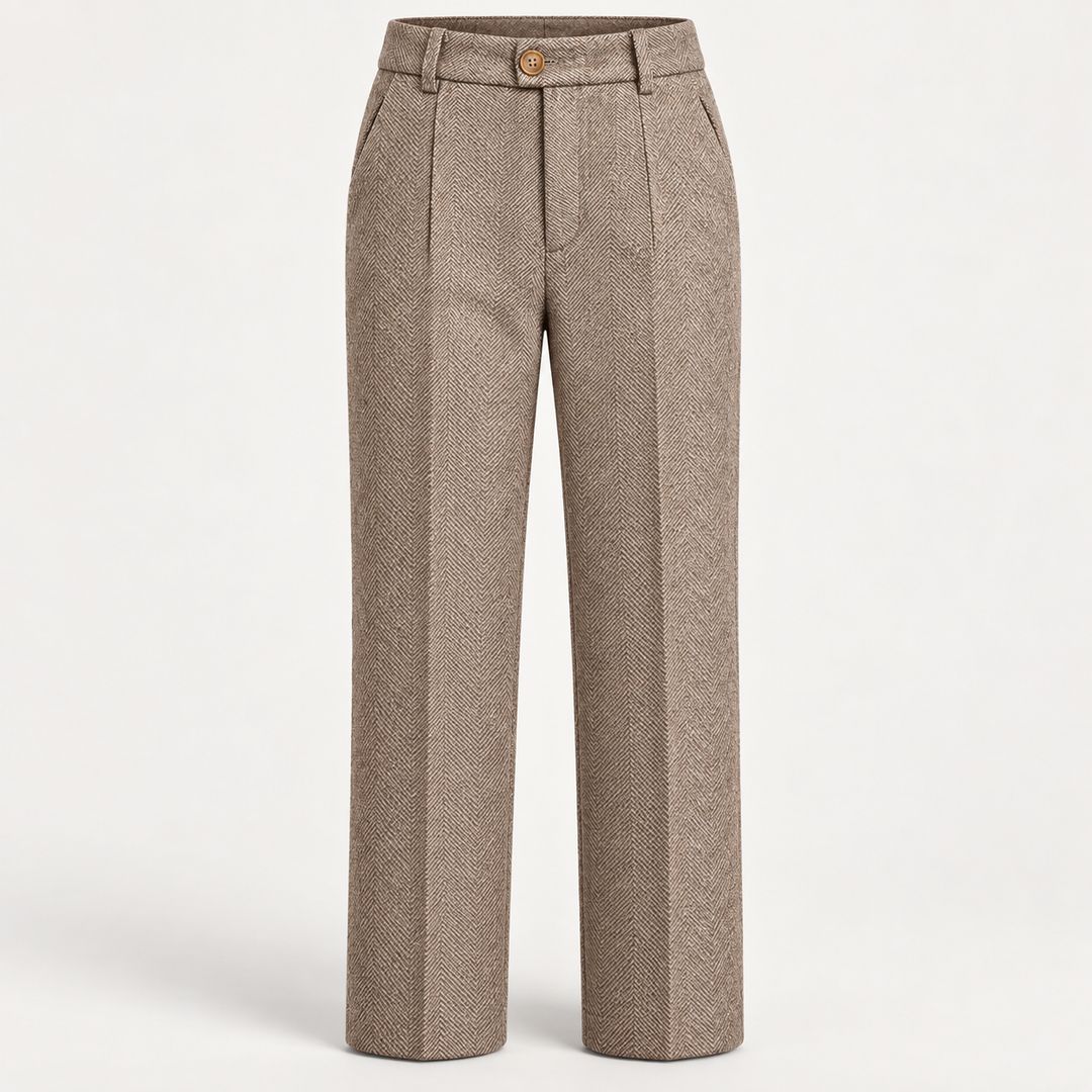 Avery Herringbone Trousers