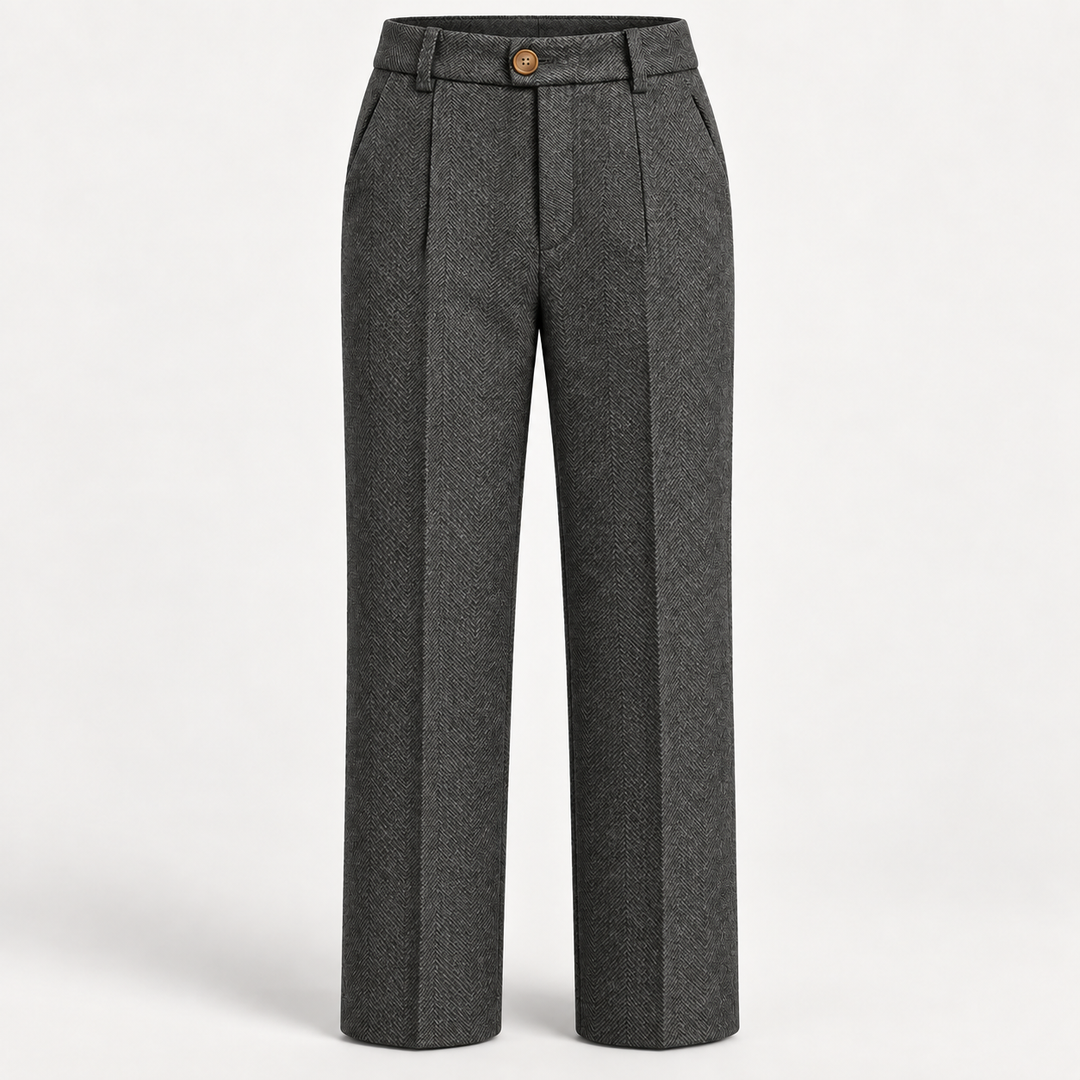 Avery Herringbone Trousers