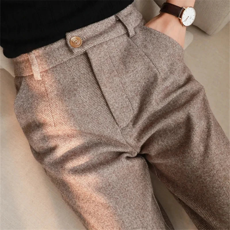 Avery Herringbone Trousers
